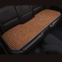 紫风铃木珠汽车坐垫夏季无靠背长垫手编菩提子单片透气座垫家车两用1902后排长垫-颜色备注默认鸡翅木色