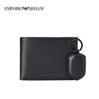 EMPORIO ARMANI 阿玛尼奢侈品19秋冬新款男士钱包钥匙扣套装 Y4R222-YEW1E BLACK-81072 U