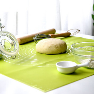 百钻大号绿色硅胶垫正方形SG4440揉面垫擀面案板厨房家用烘焙工具