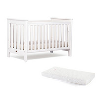 Boori 潘尼尔婴儿床 实木儿童床澳洲进口南洋杉多功能婴儿床宝宝拼接大床 B-PICBD 纯白色+原装床垫