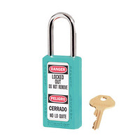 MASTERLOCK/玛斯特锁 工业安全挂锁 耐腐蚀 工程塑料 电力锁 上锁挂牌 411MCNTEAL 青色 量大定制