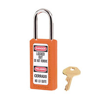 MASTERLOCK/玛斯特锁 工业安全挂锁 耐腐蚀 工程塑料 电力锁 上锁挂牌 411MCNORJ 橙色 量大定制