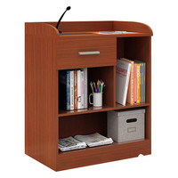 苏美特文件柜资料柜矮柜茶水柜带抽屉柚木色