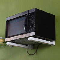 美达斯 微波炉置物架 烤箱托架支架子 厨房壁挂式可伸缩 10653 白色