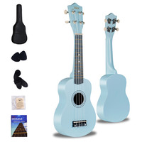 竹霖生ukulele尤克里里乌克丽丽21寸蓝色民谣小吉他
