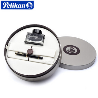 百利金Pelikan M400德国进口钢笔双色雕花14K金尖墨水圆礼盒黑色EF