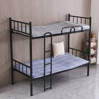 奈高NG双层床双人铁床铁艺钢架床简约现代员工学校宿舍公寓床 2000*1000*1700铁床板黑色