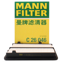曼牌滤清器 曼牌（MANNFILTER）空气滤清器空气滤芯空滤C26046本田UR-V/冠道370Turbo讴歌RDX 2.0
