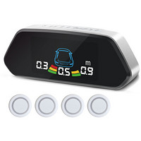 铁将军(steelmate)汽车倒车雷达-彩屏-后4探头 通用车型-白色