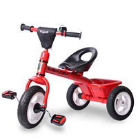 英国Babyjoey 儿童三轮车脚踏车玩具童车周岁礼物宝宝自行车    西瓜红