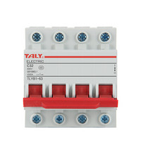 泰力TLYB1(DZ47)-4P50A断路器家用空气开关空开家用总闸总开关过载短路保护白色