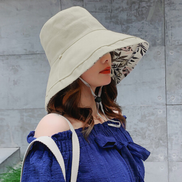 商品纪维希(jiweixi)遮阳帽 女夏季大檐户外折檐双面防晒太阳帽骑行可