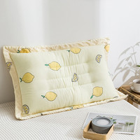 艾薇 枕芯家纺 可水洗多功能羽丝绒枕头芯 饱满舒适枕头 单个装 柠檬 45*70cm