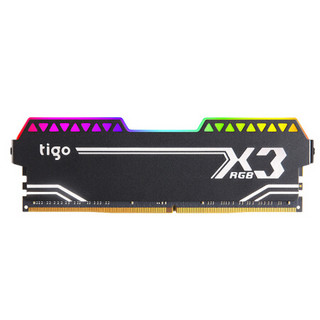 Kimtigo 金泰克 x3 DDR4 3600MHz RGB 台式机内存 灯条 黑色 8GB
