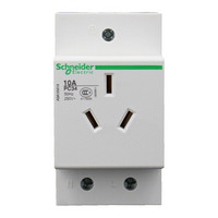 施耐德电气（Schneider Electric）A9导轨插座 断路器空气开关配电箱导轨 A9A16414 10A 3孔 可定制