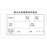 西玛(SIMAA)  农行定制 购买水果篮费用申请表 10本/包  100页/本 160*100mm 70g木浆原纸