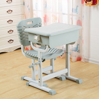 奈高NG课桌椅学生写字学习桌椅单人学校培训桌椅家用简约可升降书桌椅灰色