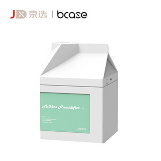 京选 | bcase 迷你加湿器 USB静音小型办公室卧室桌面创意空气加湿机 牛奶盒加湿器 DSHJ-H-001 牛奶白