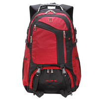 SVVISSGEM 双肩背包电脑包 休闲时尚男女双肩包旅行包 大容量多功能户外登山包55L SA-9808 暗红色