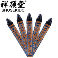 祥硕堂(SHOSEKIDO)进口蜡笔 水性可擦式六角形涂画涂改建筑工业用会议图画标记蜡笔 超易擦 黑色 5支