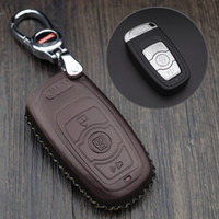 车达品哈弗h6汽车钥匙包套真皮 H2S/H4/H5/M6/H7/H1/H5/H9汽车专用真皮钥匙套哈佛H6智能三键棕专车定制