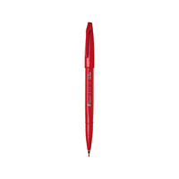 日本派通（Pentel）彩色软毛笔秀丽笔 弹性笔尖水性笔Touch手帐书信贺卡用 SES15C红色/单支装