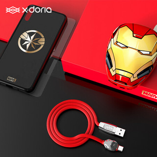 X-doria VIVO IQOO漫威正版周边限量礼盒套装 钢铁侠移动电源+惊奇队长手机壳+钢化膜+数据线