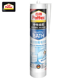 Pattex 百得 汉高百得（Pattex）SBS Plus-T玻璃胶密封胶中性硅胶防霉防水超强弹性厨房/卫生间封边胶半透明 300ml/支