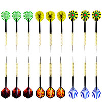 新动力健身器材飞镖14g镀铜飞镖针总长15.2cm共18支XD-106 锻炼运动器材体育用品健身器材家用 镖翼颜色随机