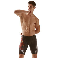 迪士尼 DISNEY 五分泳裤 男士游泳裤 漫威正版授权弹力舒适速干不贴身 钢铁侠款L码