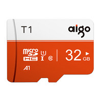 aigo 爱国者 T1 Micro-SD存储卡 32GB(UHS-I、V30、U3、A1)