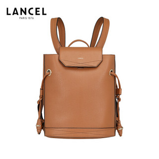 LANCEL 兰姿 LE HUIT 女款双肩背 水桶包  牛皮革  A0816420TU 驼色 小号