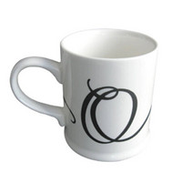 科得 CURTA 26字母马克杯(O字图案) 茶杯 咖啡杯 强化瓷/11230815880订制