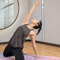 普为特POVIT 瑜伽服新款运动上衣健身美背抹胸吊带瑜伽背心带胸垫 黑灰色S码 P-809