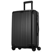 博兿(BOYI)20英寸男女士ABS+PC旅行箱万向轮登机箱BY-16007 陨石黑