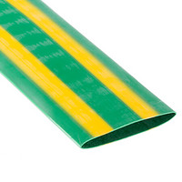 RS Pro欧时 热缩套管 绿色/黄色 聚烯烃, 2:1 套管直径 38.1mm 套管长度 1.2m