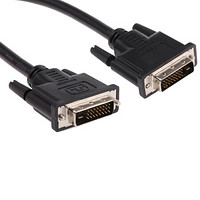 RS Pro欧时 1m 黑色 DVI-D 24+1至DVI-D 24+1 公至公 DVI 视频电缆组件