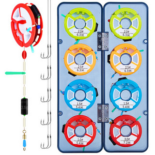 臻佑（Grsaed）8轴线组套装绑好钓鱼线圈主线子线钩成品渔线主线盒鱼钩太空豆八字环硅胶漂座渔具配件