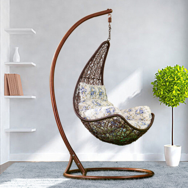 紫叶(ziye)吊篮藤椅室内秋千成人摇椅阳台摇篮椅客厅单人休闲鸟巢吊椅