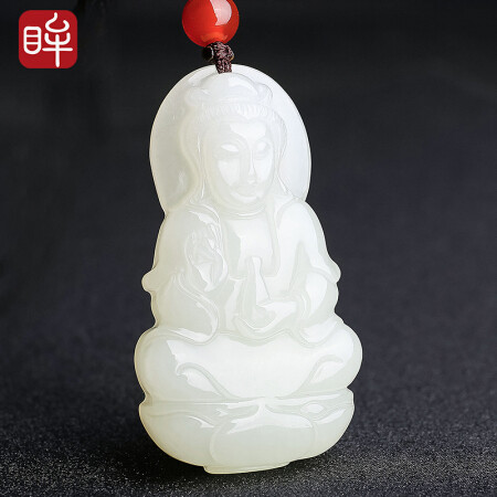 印象眸 和田玉观音吊坠男款玉坠 A185511