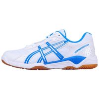 ASICS亚瑟士 乒乓球鞋男款女款 专业级夏季透气防滑运动鞋 B000D 0143 白蓝色 39.5