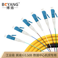 博扬（BOYANG）BY-LC12 电信级单模光纤跳线尾纤 1.5米12芯LC束状尾纤 ODF单元体光纤机架网线配线