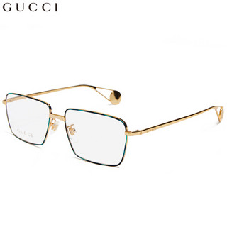 古驰(GUCCI)眼镜框女 镜架 透明镜片金色镜框GG0439O 003 53mm