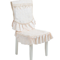 陌序 MoXu 家居家纺布艺桌布中式餐桌座套套装 椅垫+靠背一套 狄安娜dtm0675米色