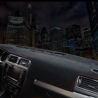 澳优美AYM汽车用品仪表盘麂皮绒入仓避光垫改装装饰中控台遮阳遮光防晒专用于现代朗动黑红色