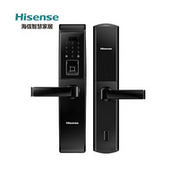 海信( Hisense )智能锁指纹锁办公家用防盗门锁C级锁芯全自动家用霸王门锁遥控密码锁E3星空黑