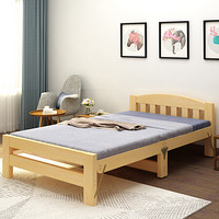 奈高实木折叠床成人简易床经济型午休床原木免漆木板床镂空款1500宽