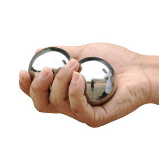 也驴户外 保健球 保定健身实心铁球 镀铬彷银练手球 按摩保健球老年人礼品 53mm