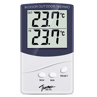 雨花泽 电子温度计家用温度计高精度室内外同时测量温度表 带记忆功能