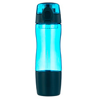 品家家品（PINKAH）)夏季运动水杯子塑料便携式男女学生大容量凉水壶一键直饮570ml蓝色